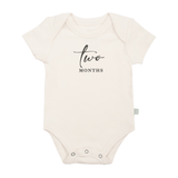graphic bodysuit | two months milestone charcoal - Aaria Tees Aaria Tees