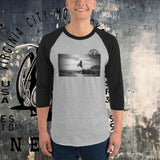 Dirt Bike Catching Air 3/4 sleeve raglan tee - Aaria Tees Aaria Tees