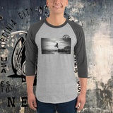 Dirt Bike Catching Air 3/4 sleeve raglan tee - Aaria Tees Aaria Tees