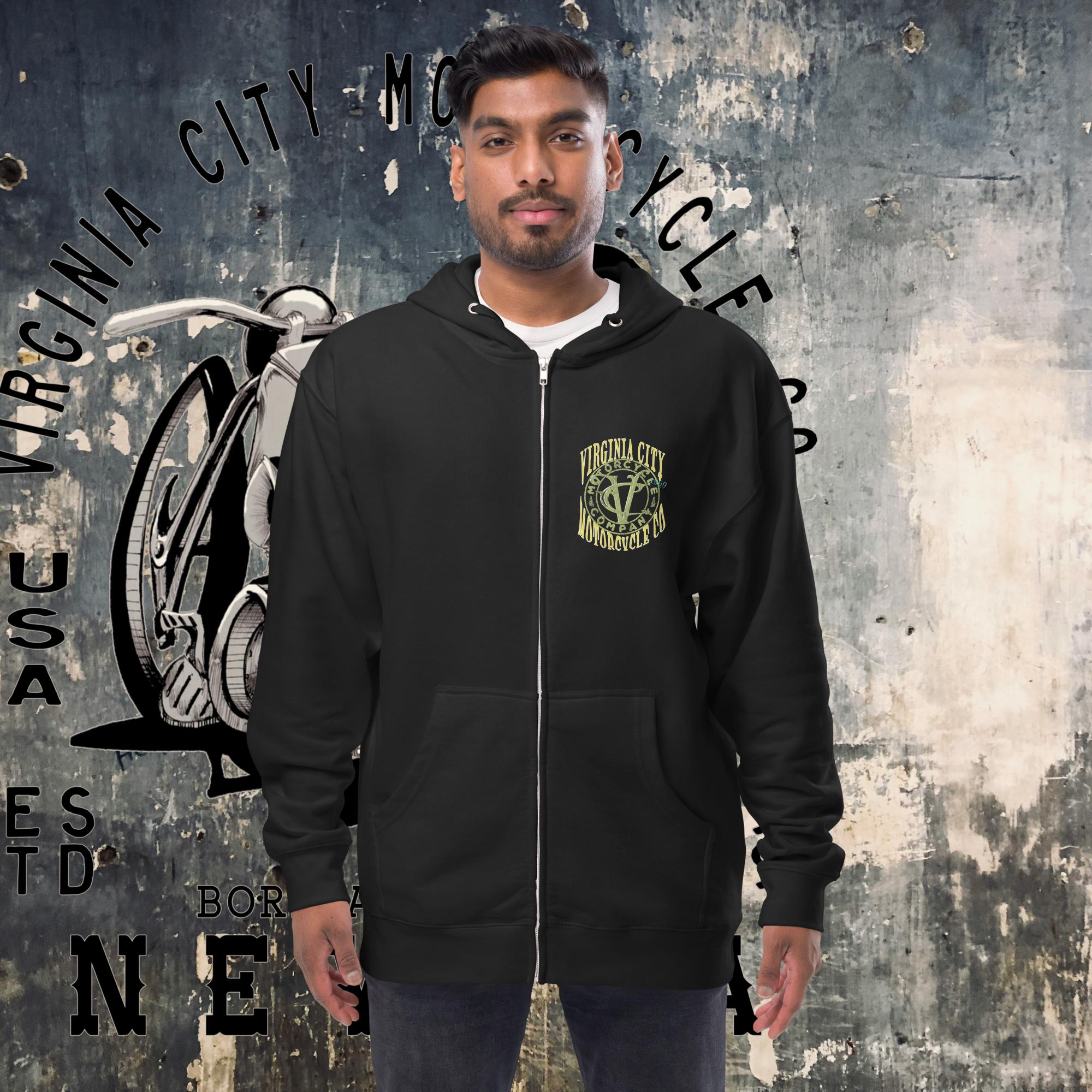Indian Brave Skull - Fleece zip up hoodie - Aaria Tees Aaria Tees