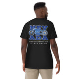Nevada Blue & Grey Motorcycle Men's Heavyweight T-Shirt | Virginia City Motorcycle Co. - Aaria Tees Aaria Tees