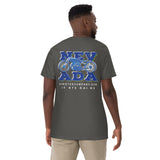 Nevada Blue & Grey Motorcycle Men's Heavyweight T-Shirt | Virginia City Motorcycle Co. - Aaria Tees Aaria Tees