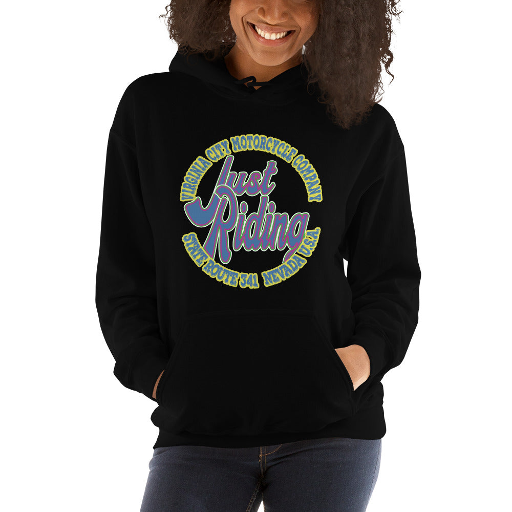 Just Riding | Virginia City Grand Prix Ladies Hoodie - Aaria Tees Aaria Tees