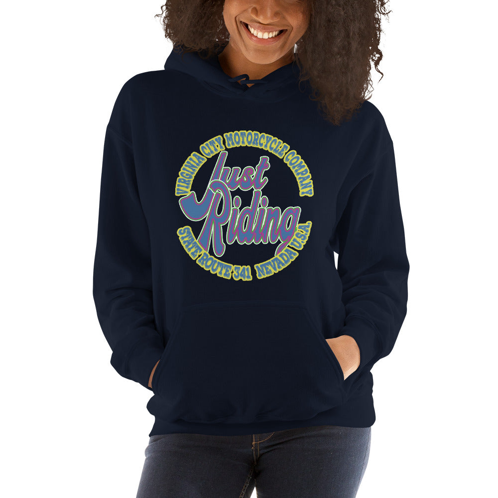 Just Riding | Virginia City Grand Prix Ladies Hoodie - Aaria Tees Aaria Tees