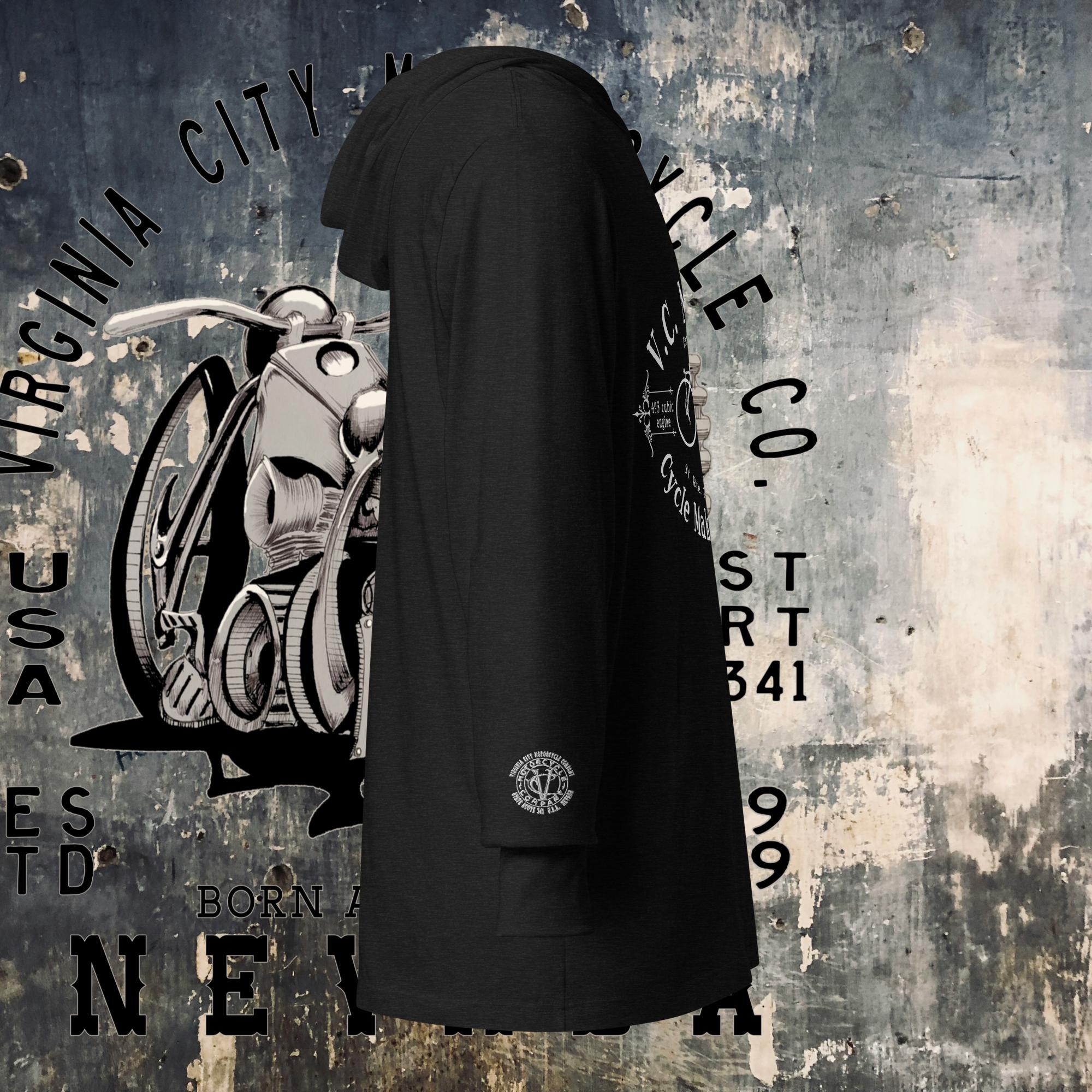 Vintage Cycle Maker's Logo Lightweight Pullover Hoodie | Virginia City Motorcycle Co. - Aaria Tees Aaria Tees