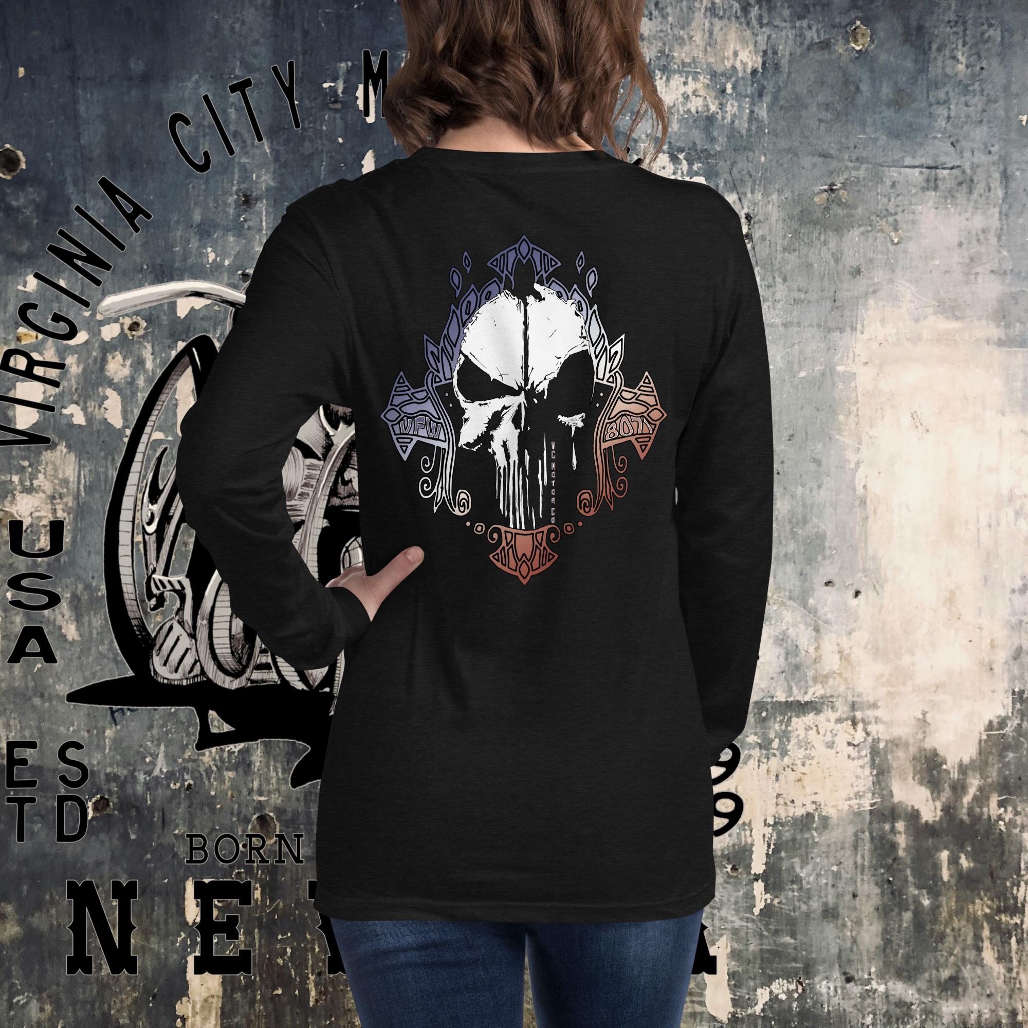 Women's Long Sleeve Skull Tee for the VC VFW - Aaria Tees Aaria Tees