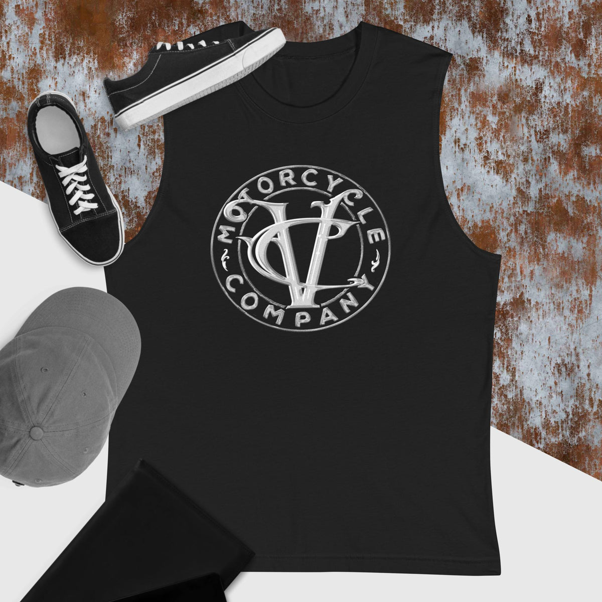 VC Motor Co. Logo Men's Muscle Shirt - Aaria Tees
