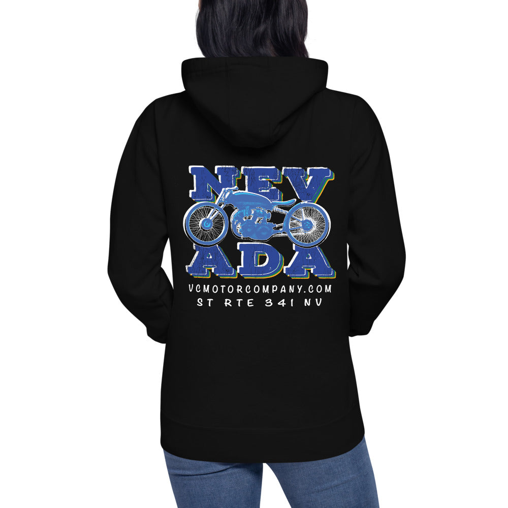 Nevada Blue and Grey Pullover Hoodie - Aaria Tees Aaria Tees