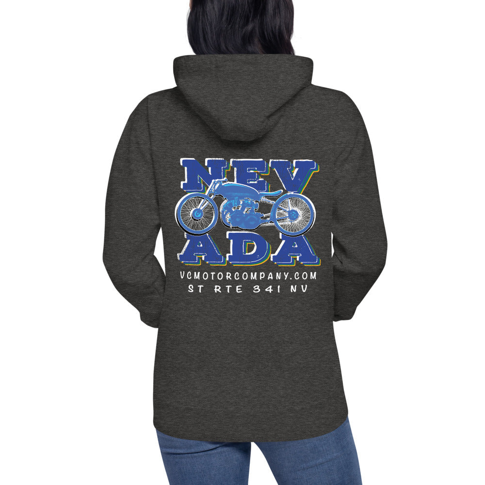 Nevada Blue and Grey Pullover Hoodie - Aaria Tees Aaria Tees