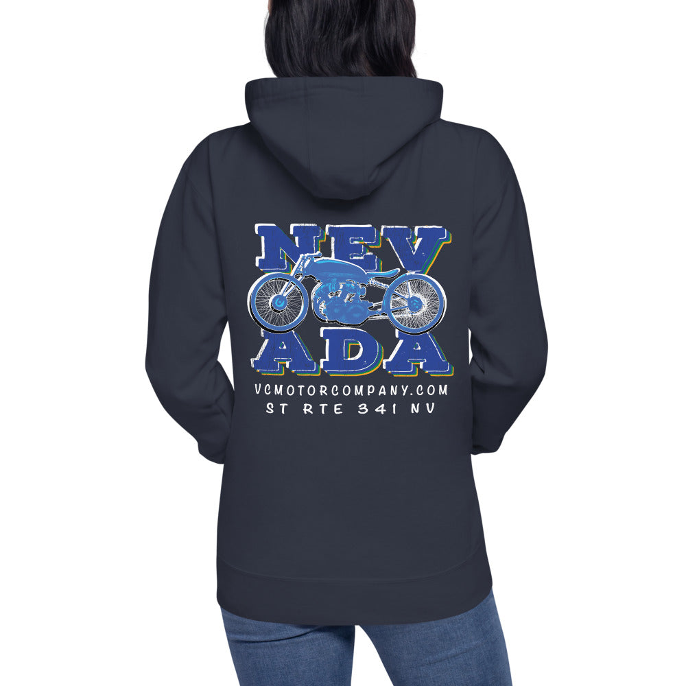 Nevada Blue and Grey Pullover Hoodie - Aaria Tees Aaria Tees