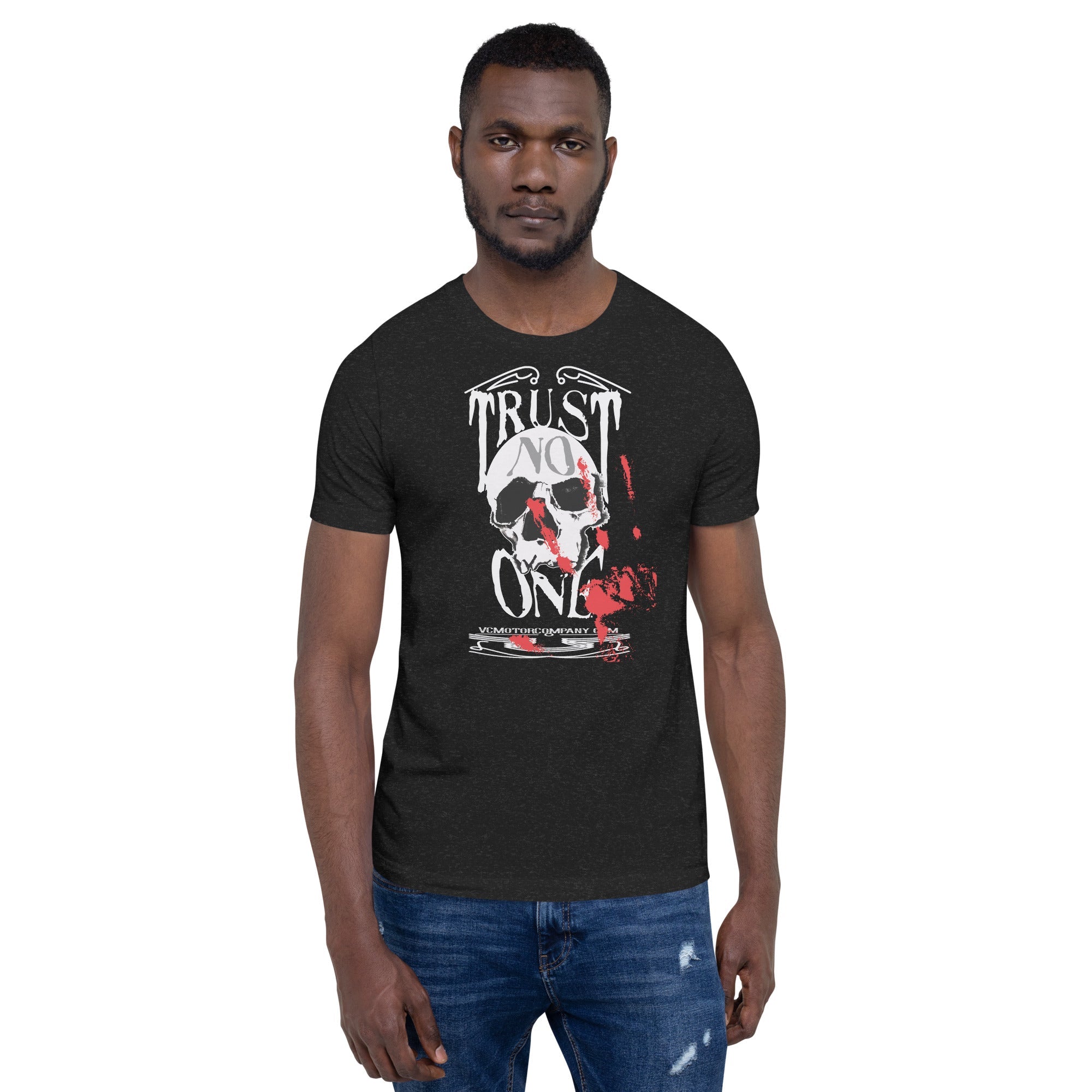 Trust No One Skull T-Shirt - Edgy Graphic Tee for Men - Aaria Tees Aaria Tees