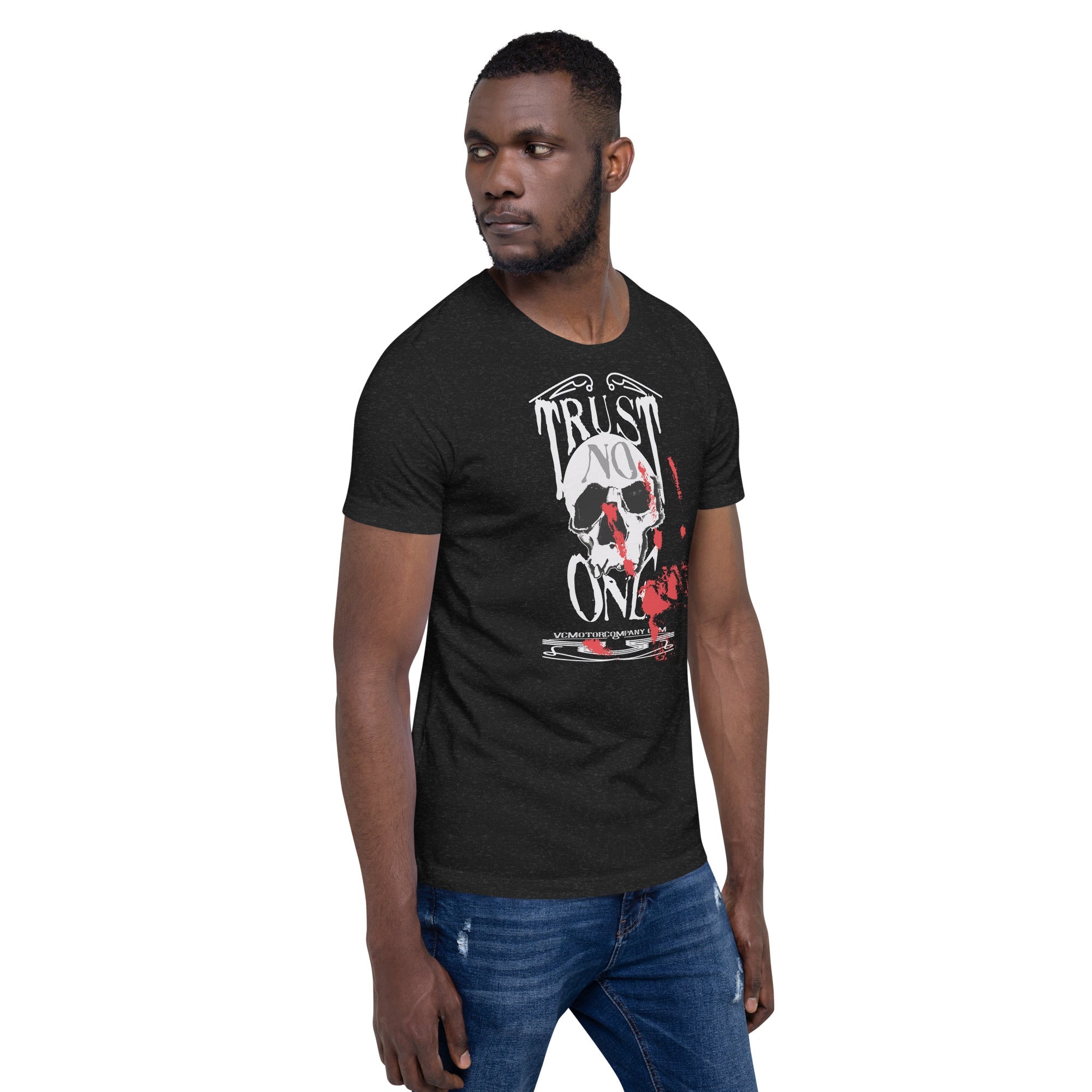 Trust No One Skull T-Shirt - Edgy Graphic Tee for Men - Aaria Tees Aaria Tees