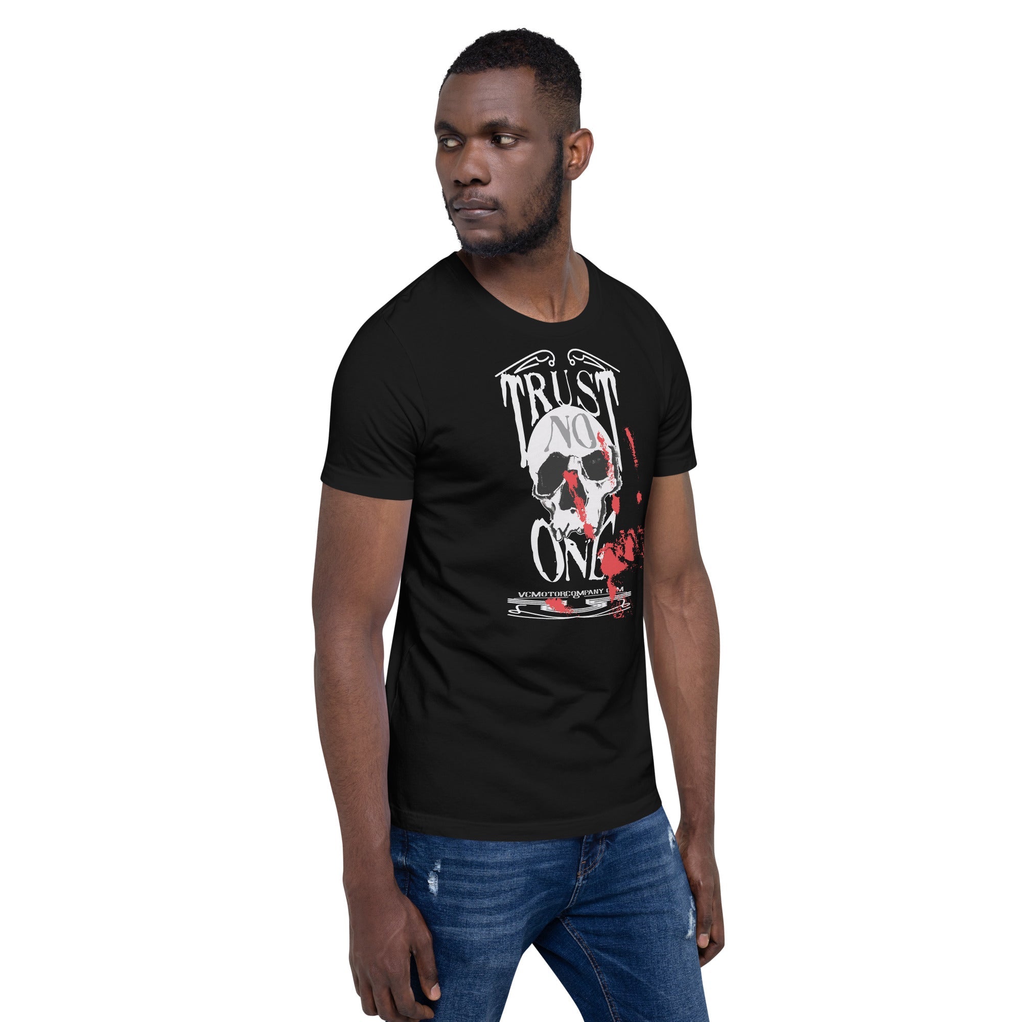 Trust No One Skull T-Shirt - Edgy Graphic Tee for Men - Aaria Tees Aaria Tees