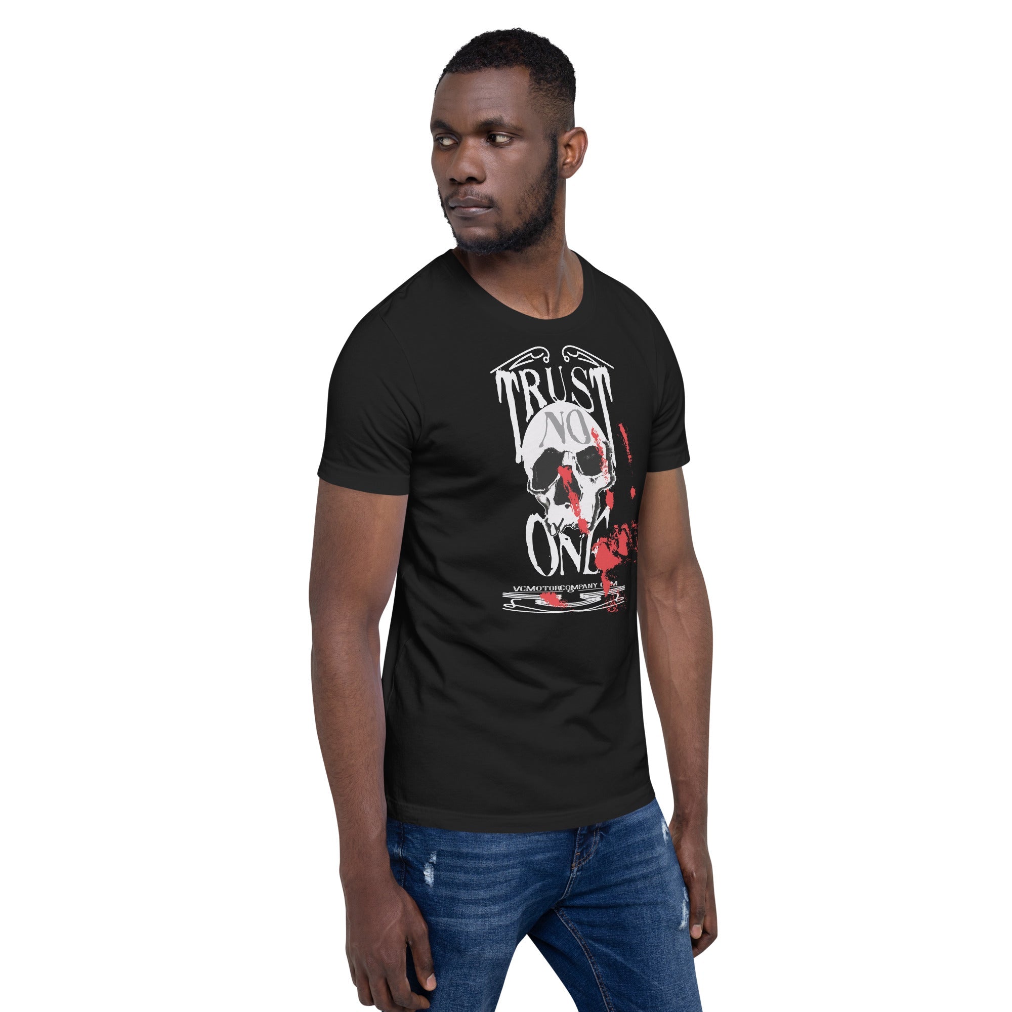 Trust No One Skull T-Shirt - Edgy Graphic Tee for Men - Aaria Tees Aaria Tees