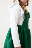 Evergreen Faux Suede Pinafore - Aaria Tees Aaria Tees
