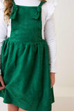 Evergreen Faux Suede Pinafore - Aaria Tees Aaria Tees