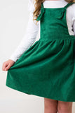 Evergreen Faux Suede Pinafore - Aaria Tees Aaria Tees