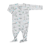 Up and Away Zipper Footie Aaria Tees