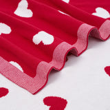 Valentine Heart Jacquard Baby Blanket - Aaria Tees Aaria Tees