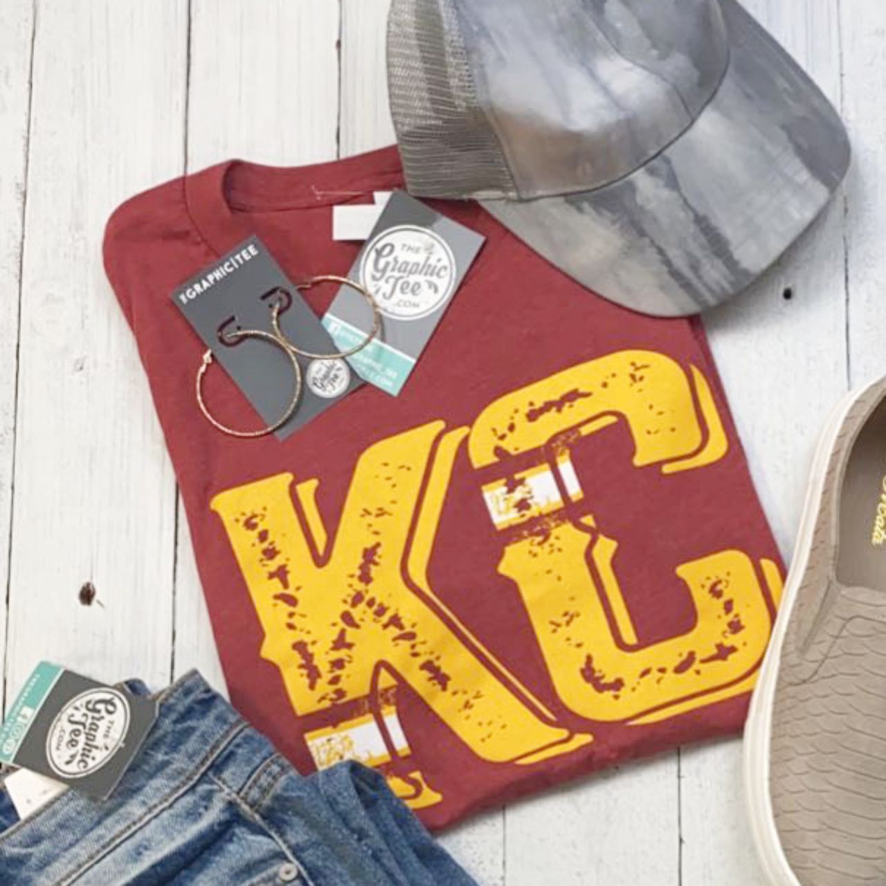 Vintage KC Short Sleeve Tee - Aaria Tees Aaria Tees