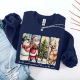 Vintage Santa Sweatshirt Wonderful Time Christmas Crewneck - Aaria Tees Aaria Tees