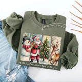 Vintage Santa Sweatshirt Wonderful Time Christmas Crewneck - Aaria Tees Aaria Tees