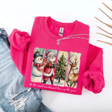 Vintage Santa Sweatshirt Wonderful Time Christmas Crewneck - Aaria Tees Aaria Tees