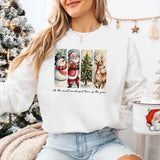 Vintage Santa Sweatshirt Wonderful Time Christmas Crewneck - Aaria Tees Aaria Tees