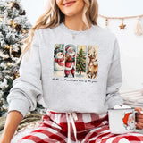 Vintage Santa Sweatshirt Wonderful Time Christmas Crewneck - Aaria Tees Aaria Tees