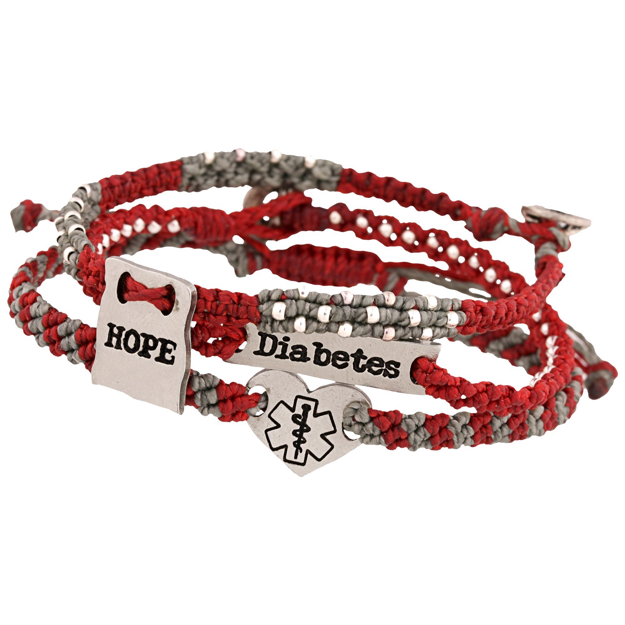Wakami Hope For a Cure Diabetes Bracelets - Set of 3 - Aaria Tees Aaria Tees