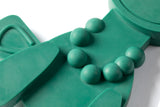 The Little Bamber - Green - Natural Rubber & Baltic Amber Teething Toy - Aaria Tees Aaria Tees