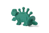 Dibly - Green - Baltic Amber & Natural Rubber Dinosaur Teether with Toothbrush Tail - Aaria Tees Aaria Tees