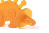 Dibly Amber - Baltic Amber & Natural Rubber Dinosaur Teether with Toothbrush Tail - Aaria Tees Aaria Tees