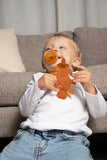 Dibly Amber - Baltic Amber & Natural Rubber Dinosaur Teether with Toothbrush Tail - Aaria Tees Aaria Tees