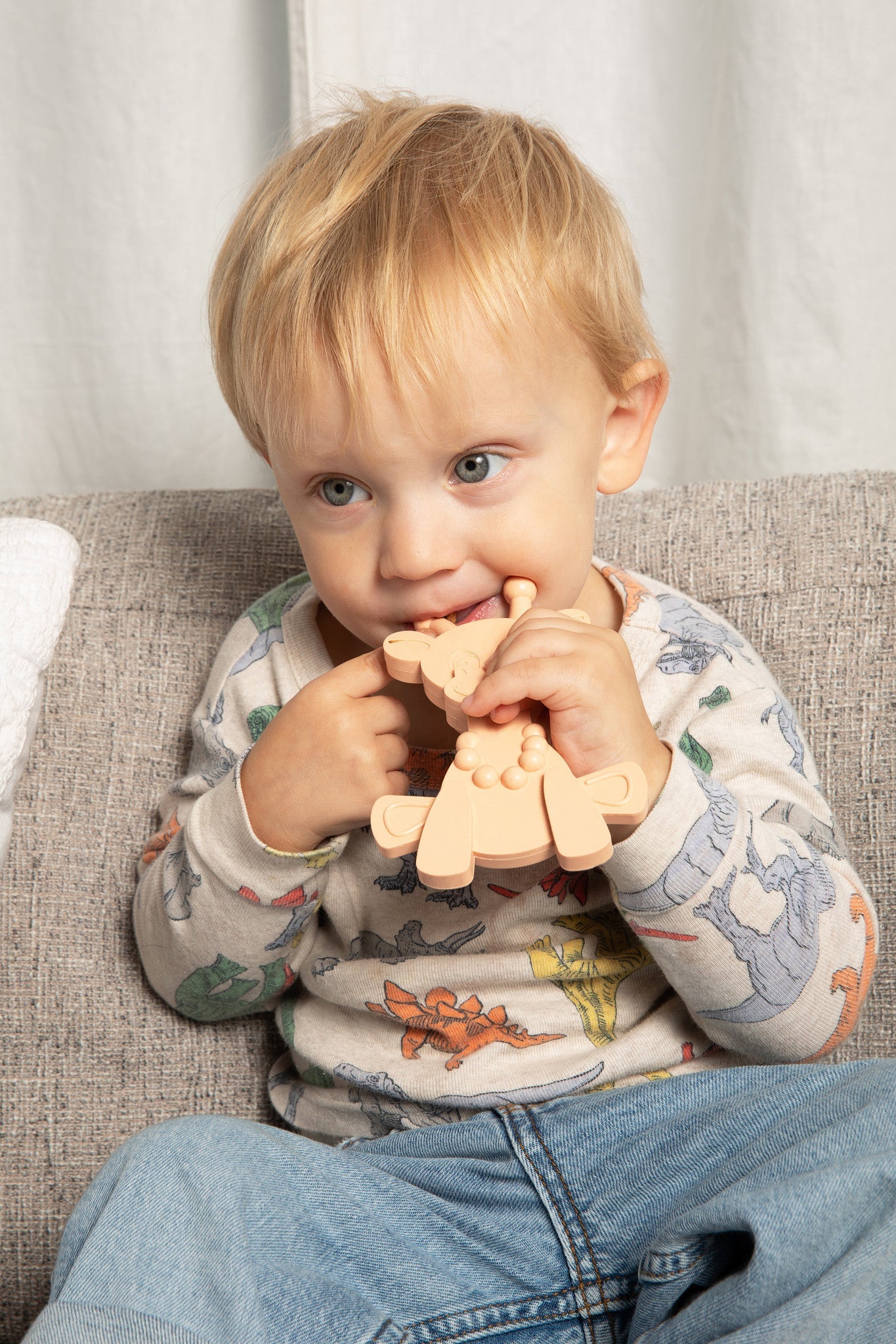 The Little Bamber - Pink - Natural Rubber & Baltic Amber Teething Toy - Aaria Tees Aaria Tees