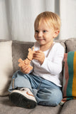 The Little Bamber - Pink - Natural Rubber & Baltic Amber Teething Toy - Aaria Tees Aaria Tees