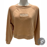 Weekend Embroidered Women's Cropped Raglan Fleece Sweatshirt - Aaria Tees Aaria Tees