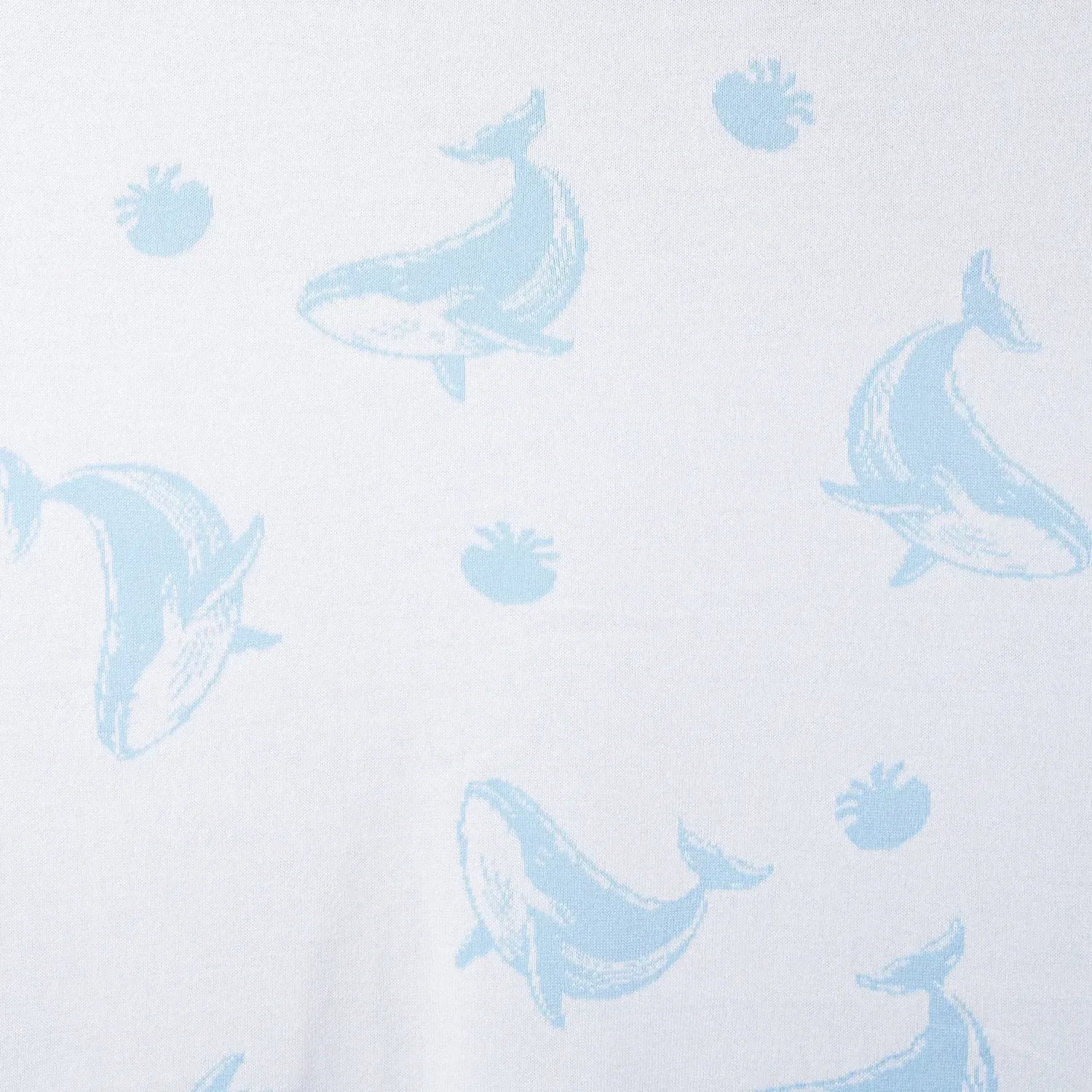Whale Jacquard Knit Baby Blanket - Aaria Tees Aaria Tees