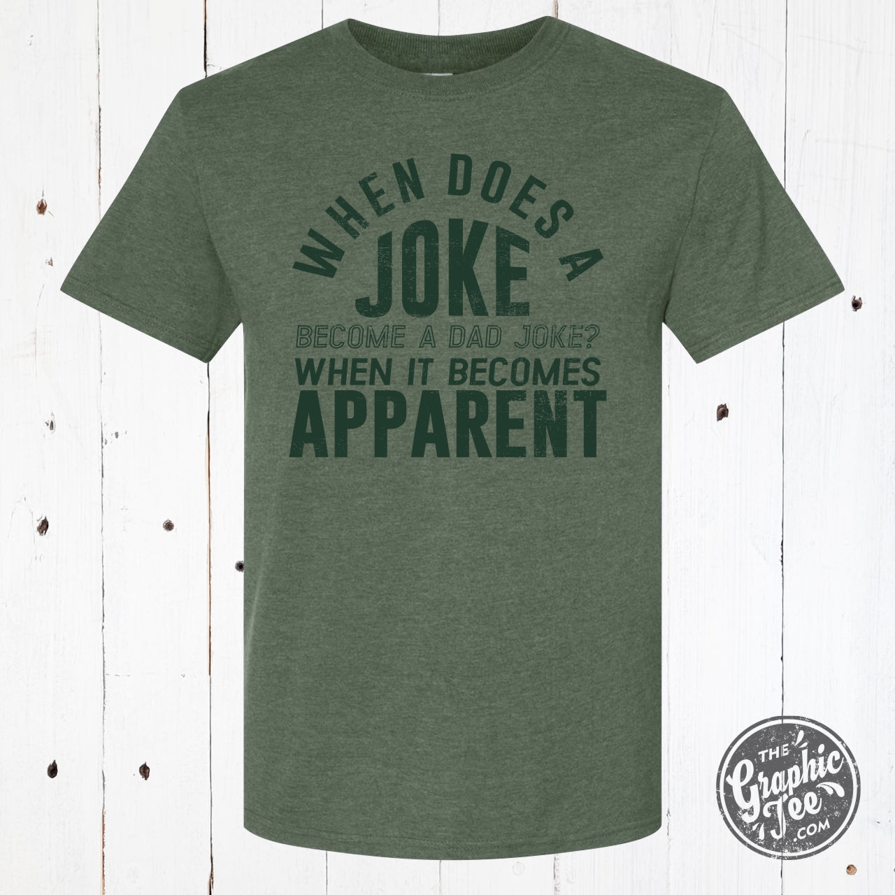 When Does A Joke Become A Dad Joke? Short Sleeve Tee - Aaria Tees Aaria Tees