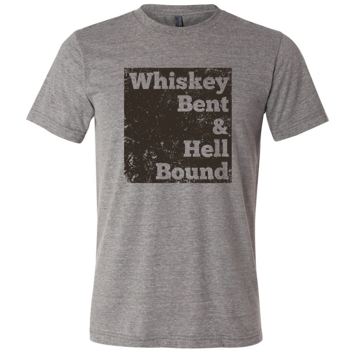 Whiskey Bent and Hell Bound - Grey Unisex Tee - Aaria Tees
