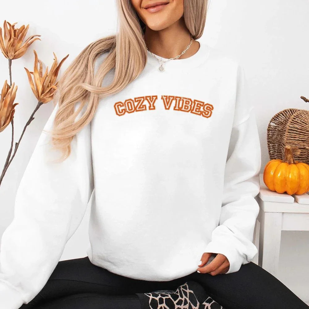 Cozy Vibes Fall Sweatshirt - Aaria Tees Aaria Tees