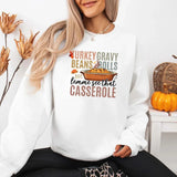 Turkey Gravy Beans & Rolls Sweatshirt – Funny Thanksgiving Casserole Crewneck - Aaria Tees Aaria Tees