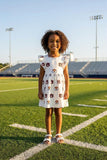 Auburn White Aubie Flutter Twirl Dress - Aaria Tees Aaria Tees