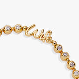 Wife Elongated Crystal Stretch Bracelet - Aaria Tees Aaria Tees