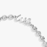 Wife Elongated Crystal Stretch Bracelet - Aaria Tees Aaria Tees