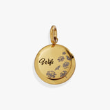 Wife Flower Disc Charm - Aaria Tees Aaria Tees