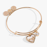 Wife Mother of Pearl Heart Bangle - Aaria Tees Aaria Tees