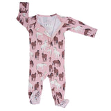Wild Horses Zipper Footie Aaria Tees