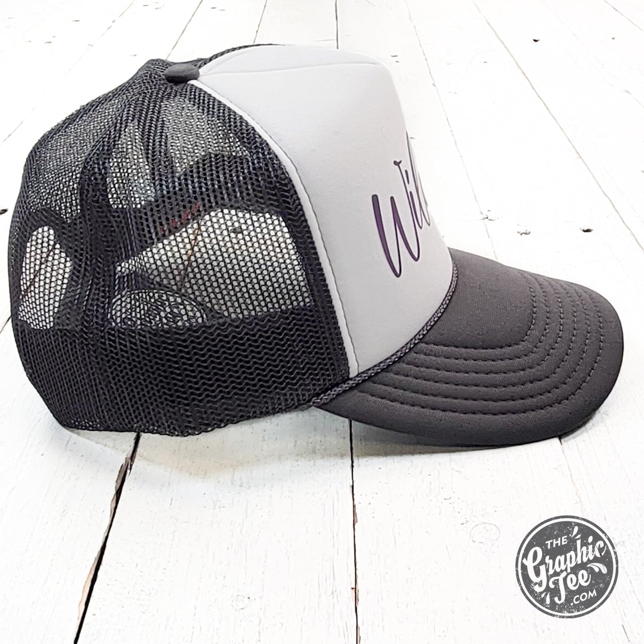 Wildcats Charcoal and White Foam Trucker Cap - Aaria Tees Aaria Tees