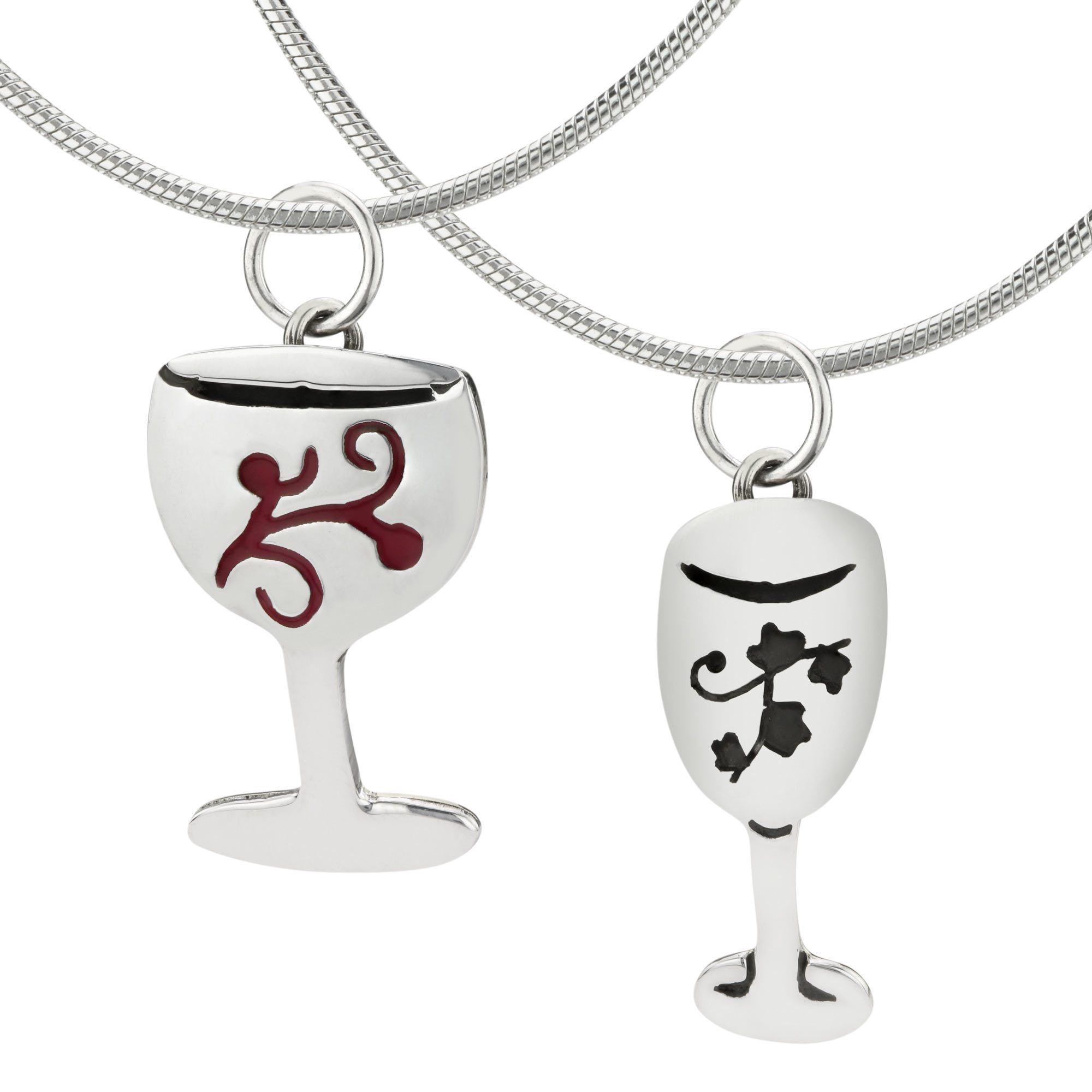 Wine Glass Sterling Necklace - Aaria Tees Aaria Tees